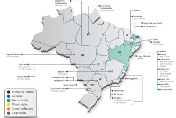 Maior grupo privado do setor elétrico brasileiro em número de clientes: atendemos 13,5% dos consumidores brasileiros DISTRIBUIÇÃO 10,4 milhões de consumidores 3 Distribuidoras GERAÇÃO 3.