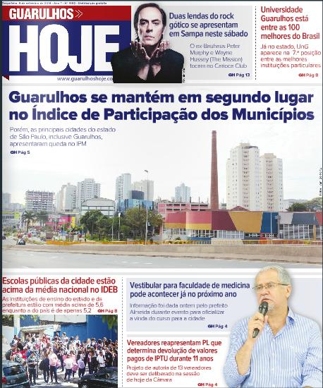 Repercussão na mídia: IDEB Guarulhos Acesse o jornal em: