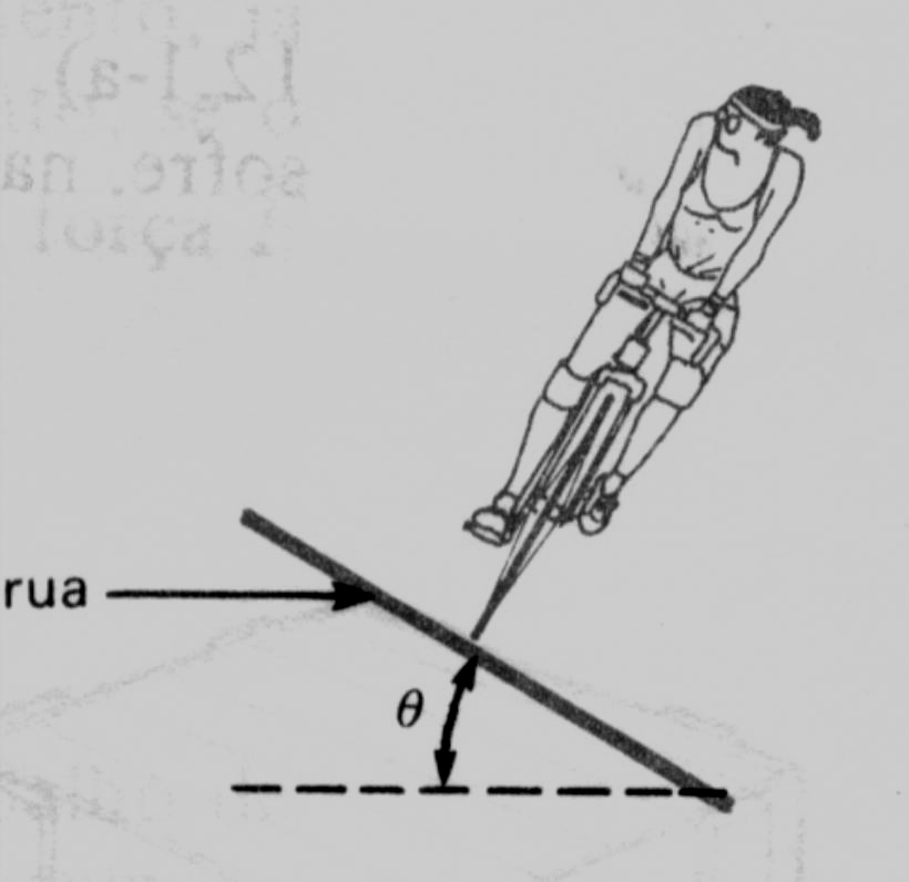 34) * (UFSC) No globo da morte, o conjunto motociclista-moto não cai ao atingir o ápice do globo porque: a) o peso do conjunto é maior que a força centrípeta.