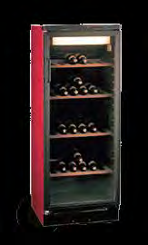 Conservação vinho - estáticos CONSERVAÇÃO VINHO - ESTÁTICOS VKG LUZ LED R600 Acabamento exterior em chapa galvanizada lacada a preto que, além de proteger o armário contra a oxidação, permite a sua