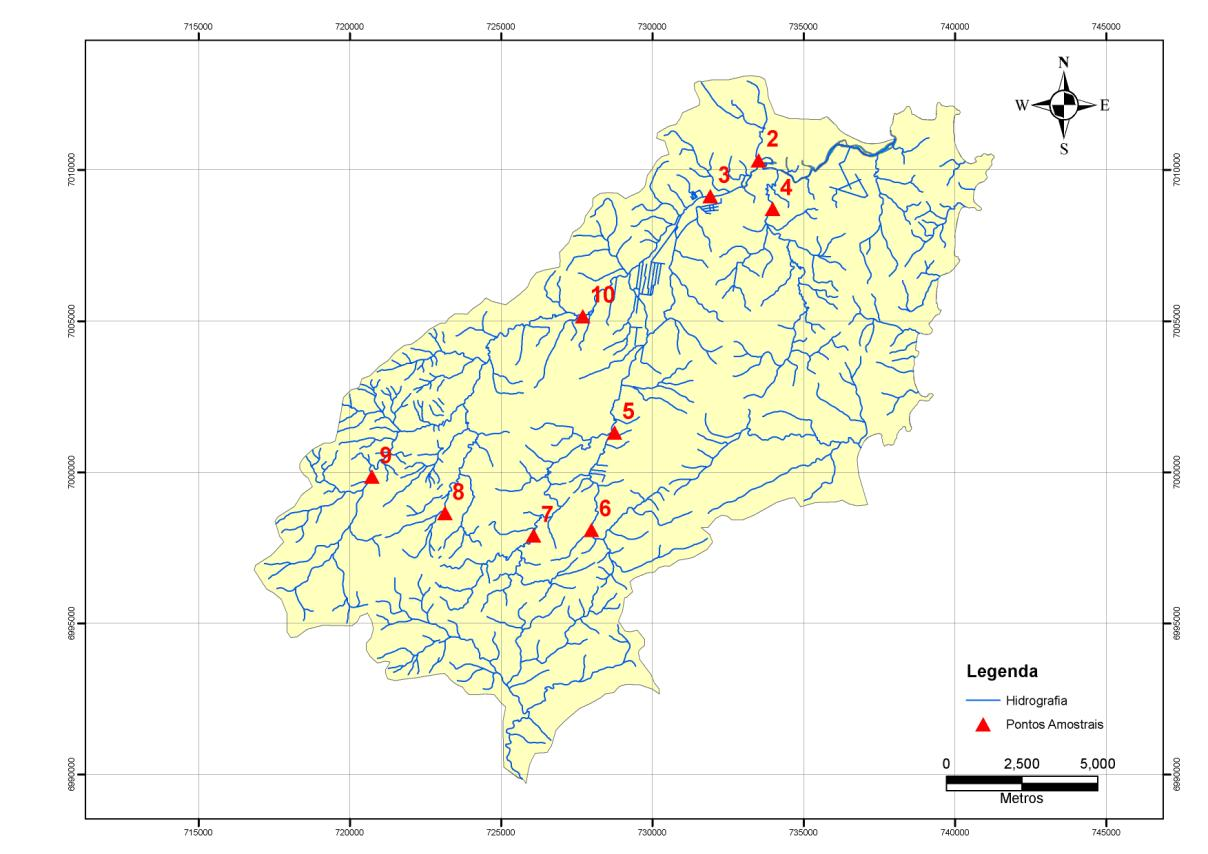 19 Figura 2. Localização dos pontos de amostragem na Bacia Hidrográfica do Rio Camboriú. 4.