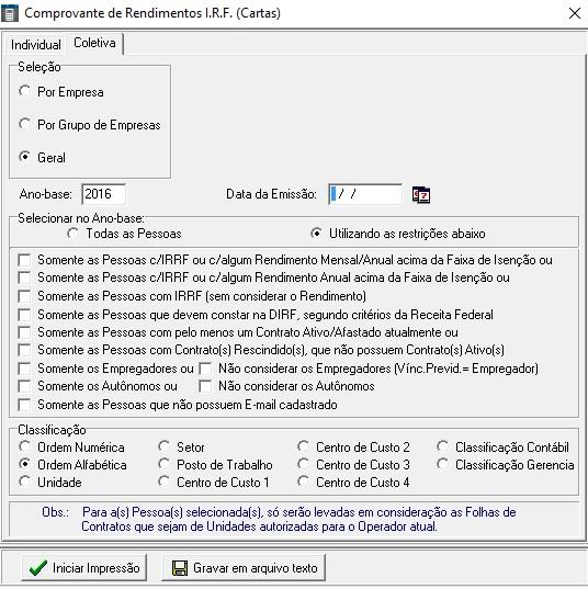 Exemplo: Dependendo da quantidade de dados adicionais, o formulário poderá ser impresso em duas páginas.