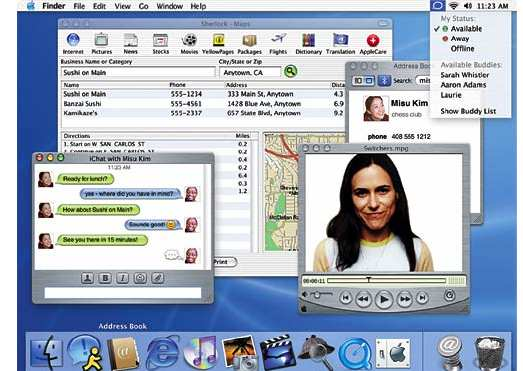 MAC OS Projetado para o computador Macintosh. Primeira GUI bem-sucedida comercialmente.