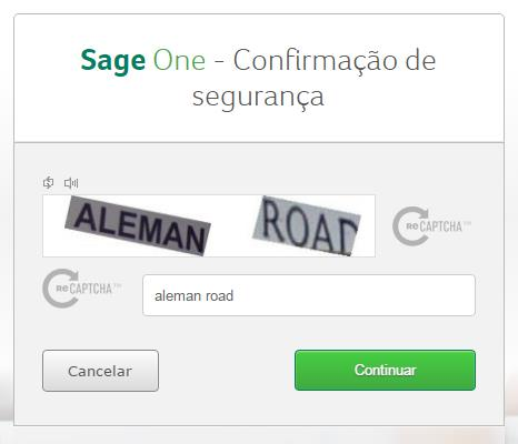 Na tela a seguir, digite a confirmação de segurança conforme imagem que irá aparecer para você.