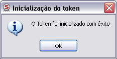 Atenção, esta operação irá excluir todo o conteúdo do etoken clique em OK