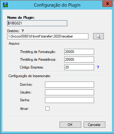 Onde: a. Nome do Plugin: Local devidamente configurado.