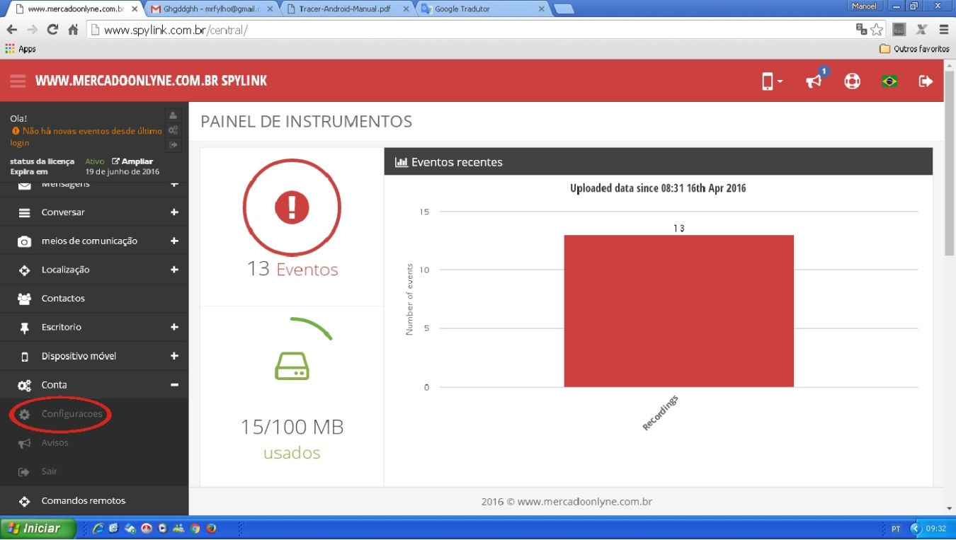 INICIANDO AS CONFIGURAÇÕES : Clique