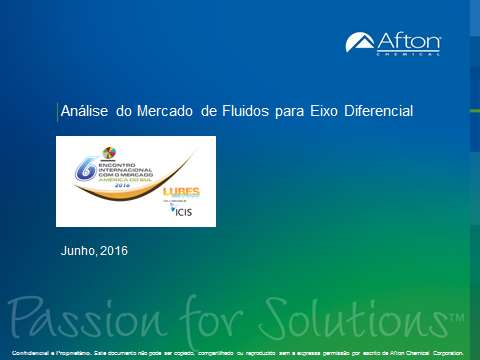 Conclusões Mercado brasileiro de fluidos para eixo diferencial (continuação) As tendências