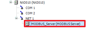 Configurando a Relação MODBUS Após selecionar o protocolo, ele irá aparecer na janela Dispositivos
