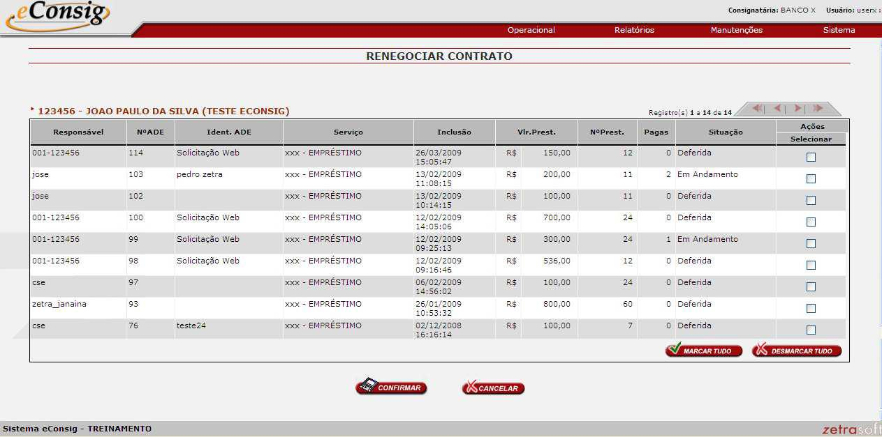 DIGITAR A>MATRICULA>CPF> E CLICAR EM>PESQUISAR> IRÁ APARECER À TELA ABAIXO.