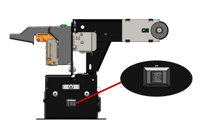 Instalação Ligando/Desligando a Impressora A chave de energia da fonte da Impressora ATM 202 possui duas posições: : Liga a impressora; : Desliga a impressora.