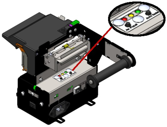 Operação Operação Teclado O teclado da Impressora ATM 202 possui duas teclas: Av. Papel : avança o papel, através de leves toques ou pressionando-a continuamente.
