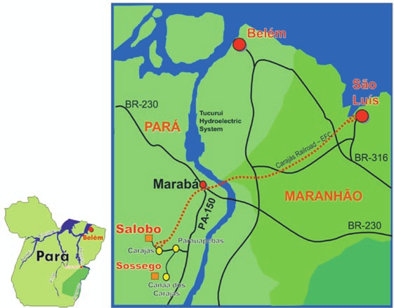 Figura 2 Localização da área dos projetos Serra