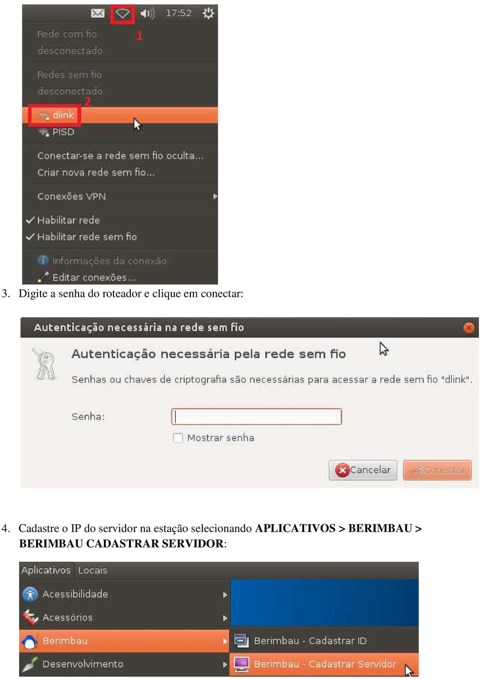 Cadastre o IP do servidor na estação