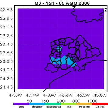 índice de qualidade do ar e saúde relaciona a concentração de um determinado poluente e a qualidade do ar (Tabela 1).