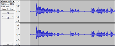 Figura 10 - Barra de Monitorização Em seguida, fale ou emita algum som no microfone e observe o medidor de gravação (Figura 11).