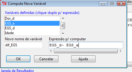 Classificação: variável quantitativa contínua (c) Diferença segundo sexo: a variável sexo está codificada como 1- Masc e 2 Fem