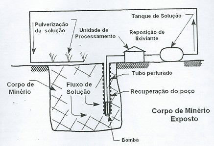 Lixiviação Lixiviação no local (