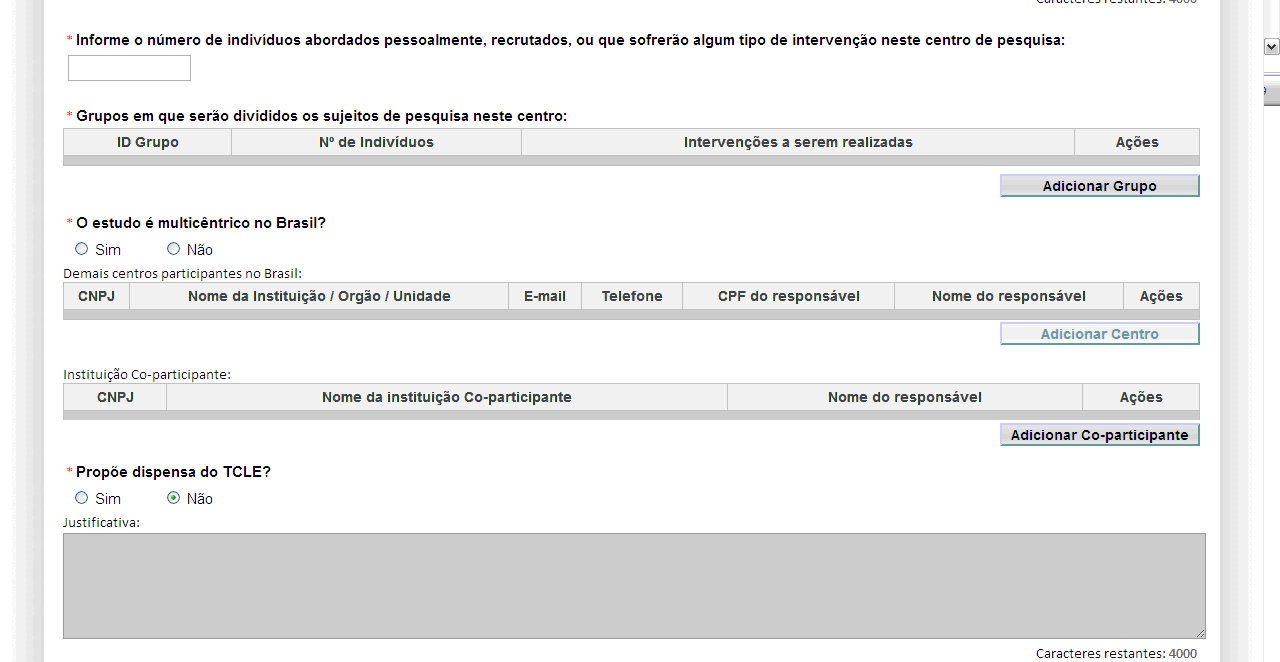 Informar os sujeitos participantes, atenção, repetir o número anteriormente informado.