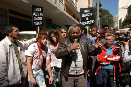 Protesto do movimento sindical da região de