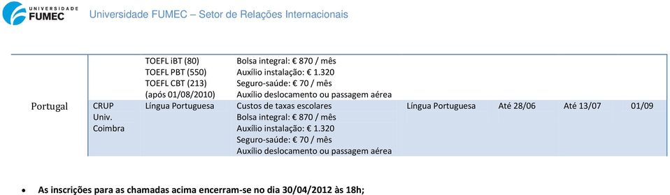 Portuguesa Língua Portuguesa Até 28/06 Até 13/07