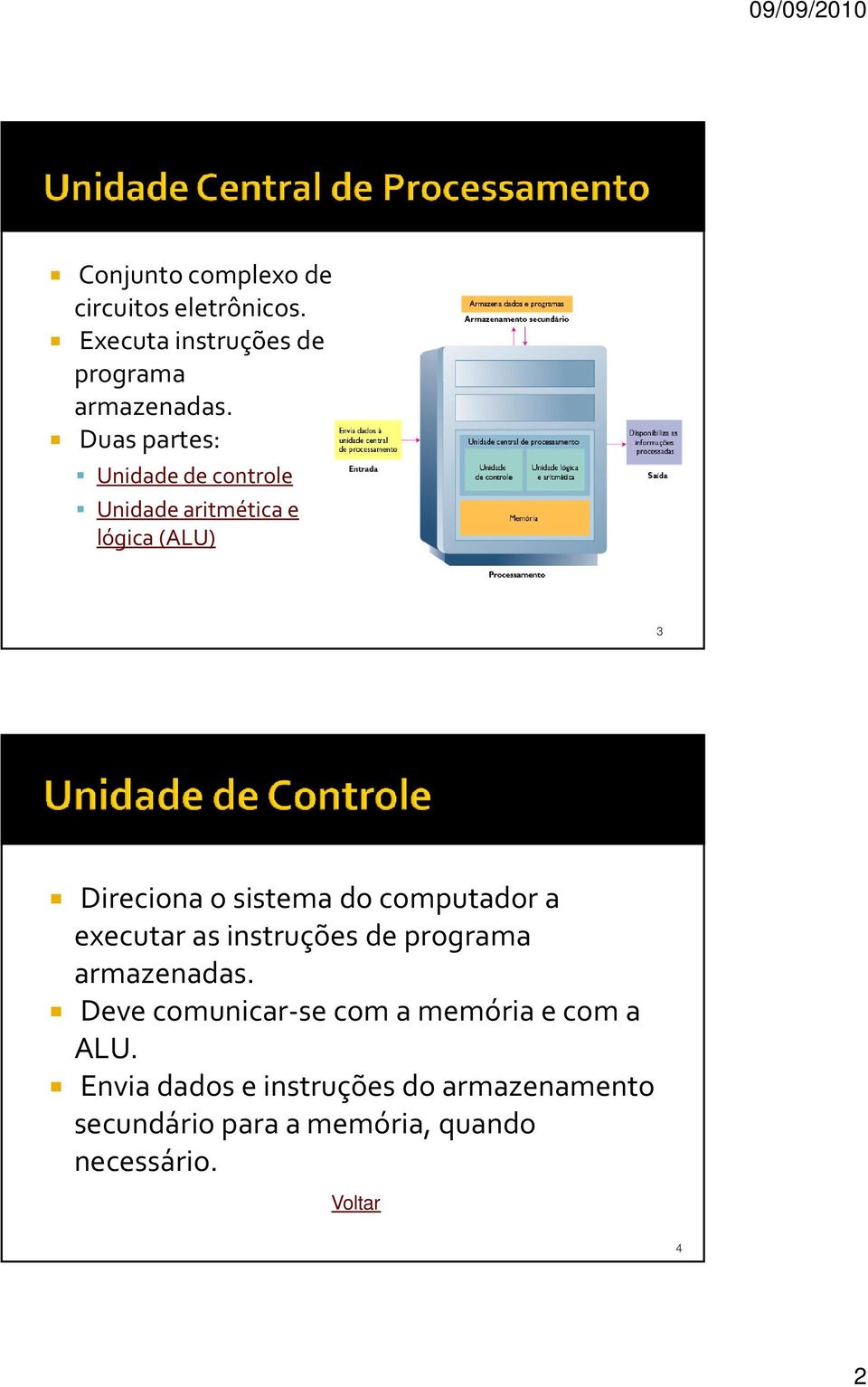 computadora executar as instruções de programa armazenadas.