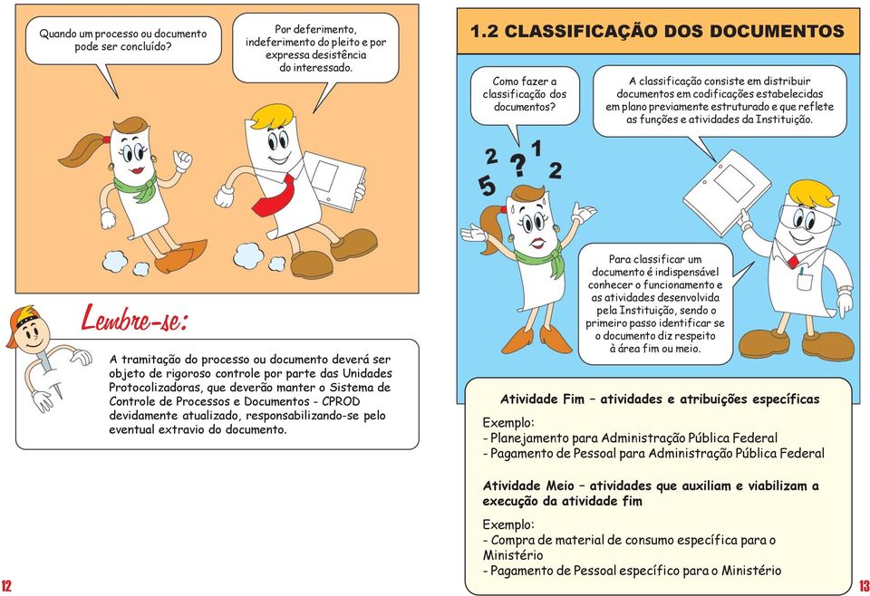 A classificação consiste em distribuir documentos em codificações estabelecidas em plano previamente estruturado e que reflete as funções e atividades da Instituição.