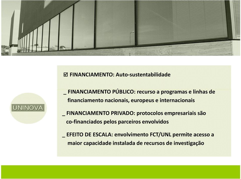 protocolos empresariais são co-financiados pelos parceiros envolvidos _ EFEITO DE
