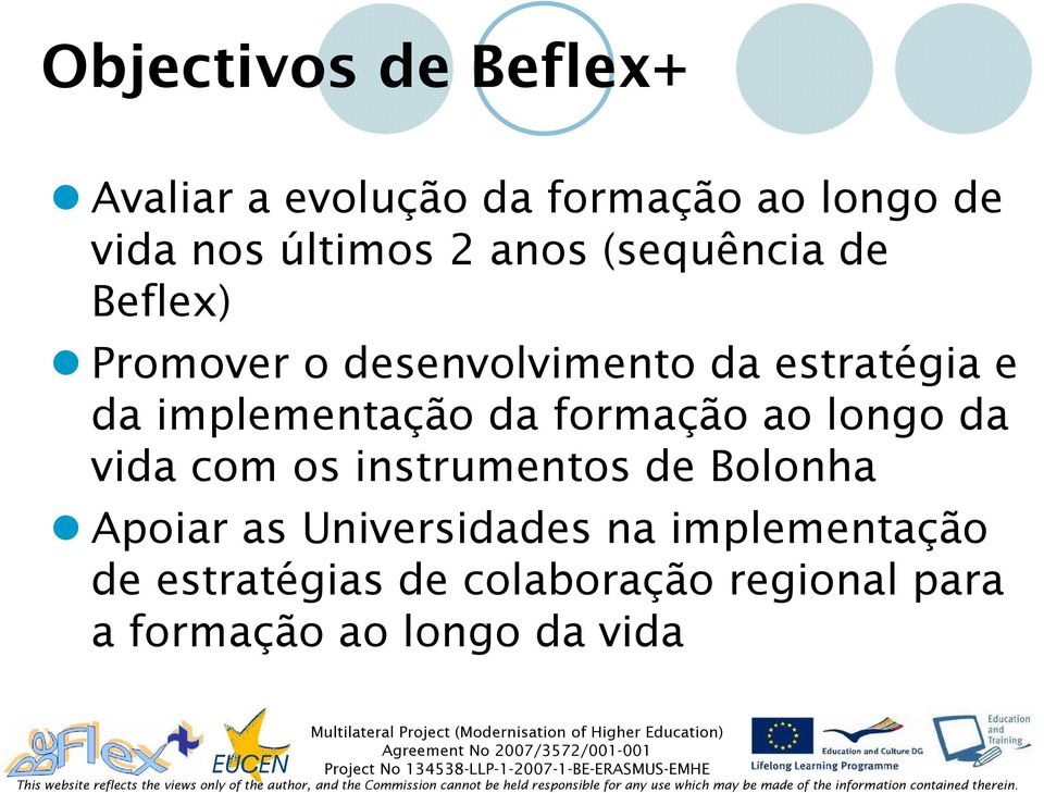 implementação da formação ao longo da vida com os instrumentos de Bolonha Apoiar as