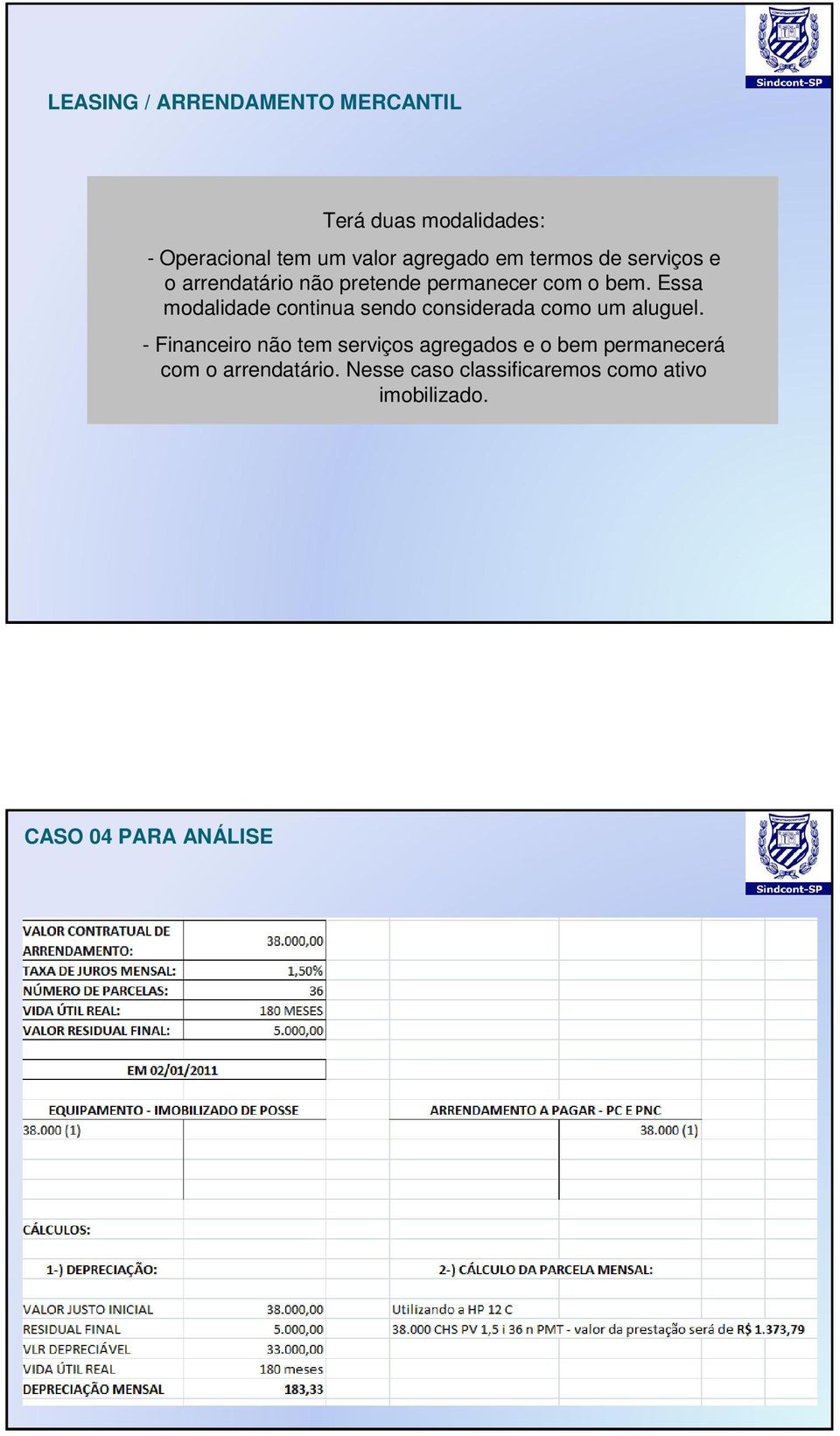 Essa modalidade continua sendo considerada como um aluguel.