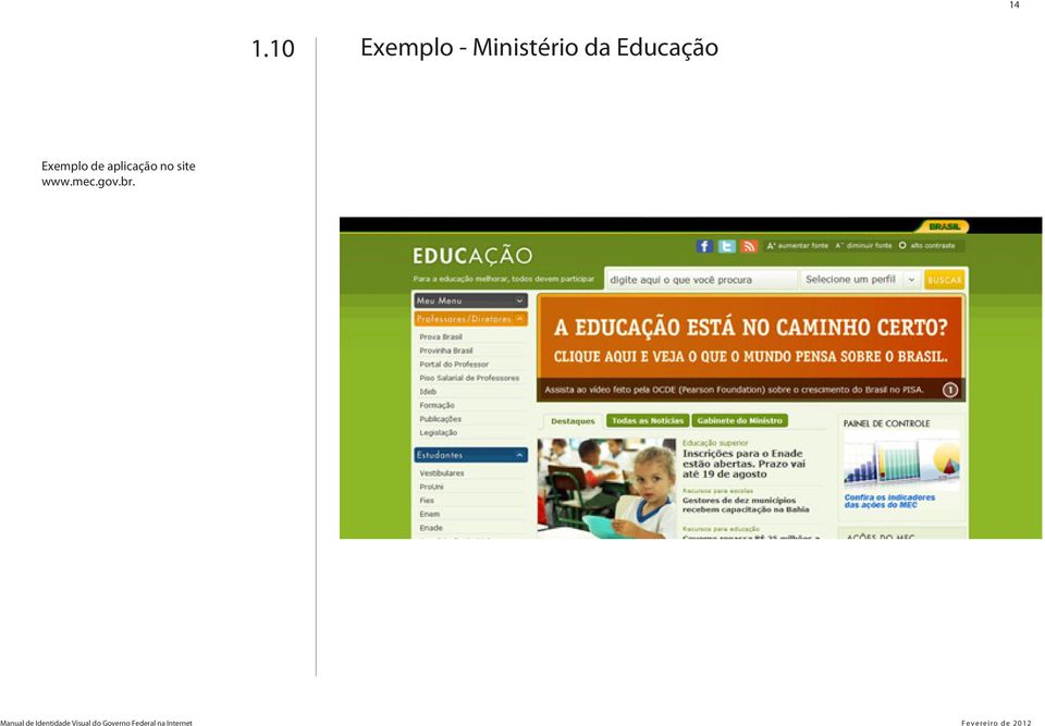 Educação Exemplo de