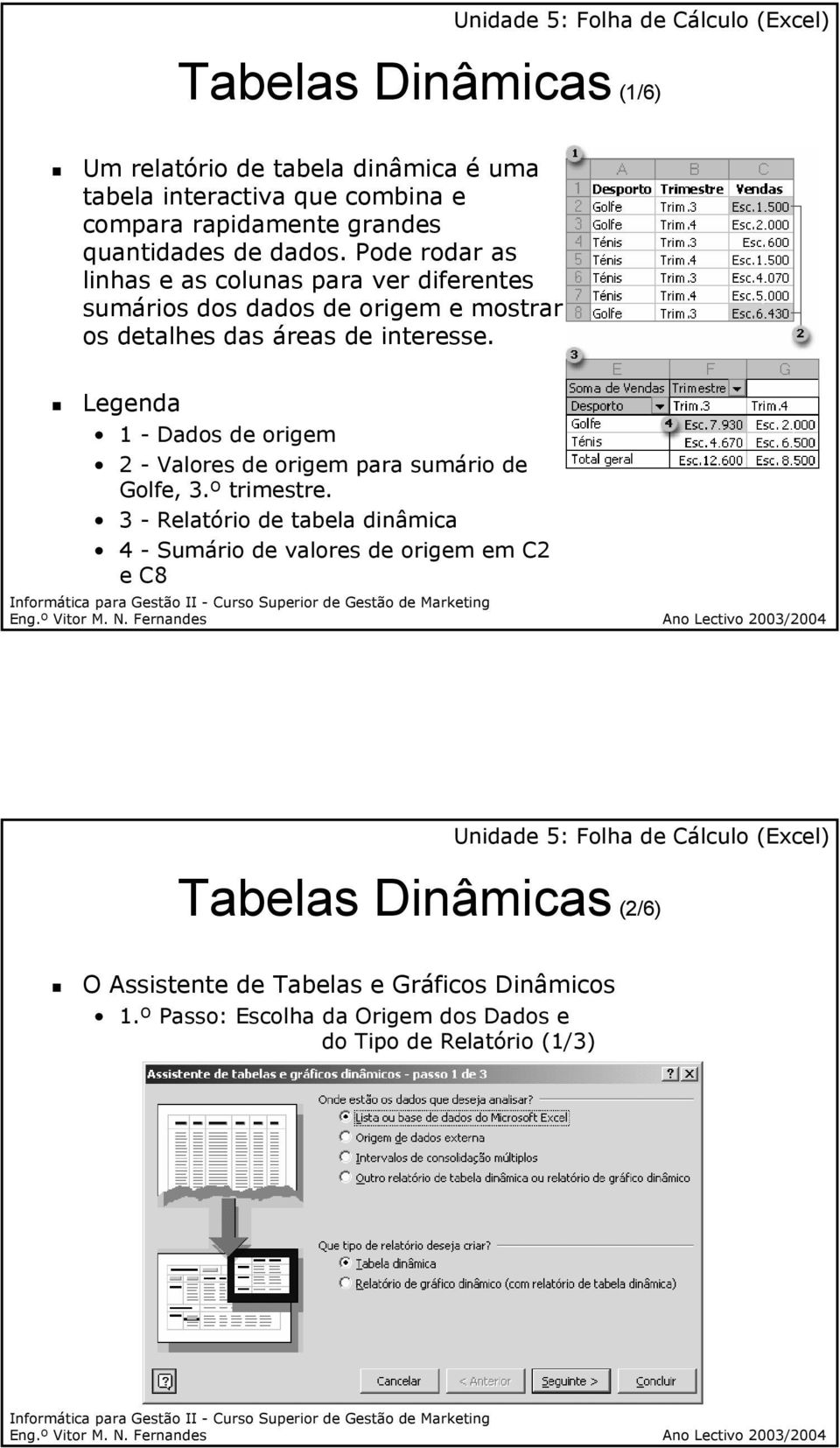 Pode rodar as linhas e as colunas para ver diferentes sumários dos dados de origem e mostrar os detalhes das áreas de interesse.