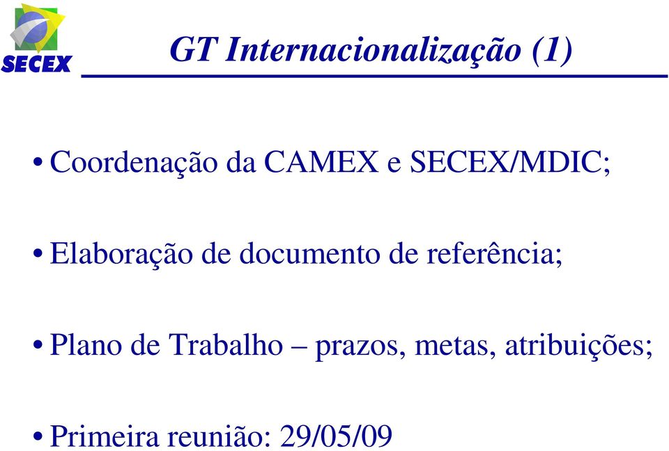 de referência; Plano de Trabalho prazos,