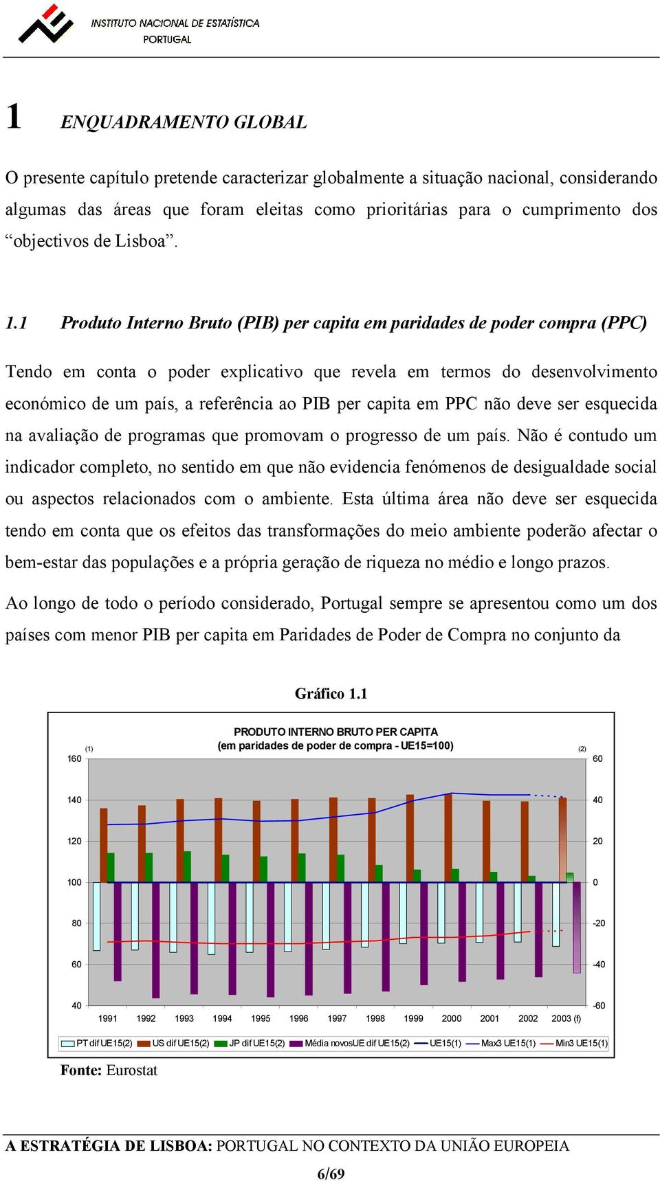 1 Produto Interno Bruto (PIB) per capita em paridades de poder compra (PPC) Tendo em conta o poder explicativo que revela em termos do desenvolvimento económico de um país, a referência ao PIB per