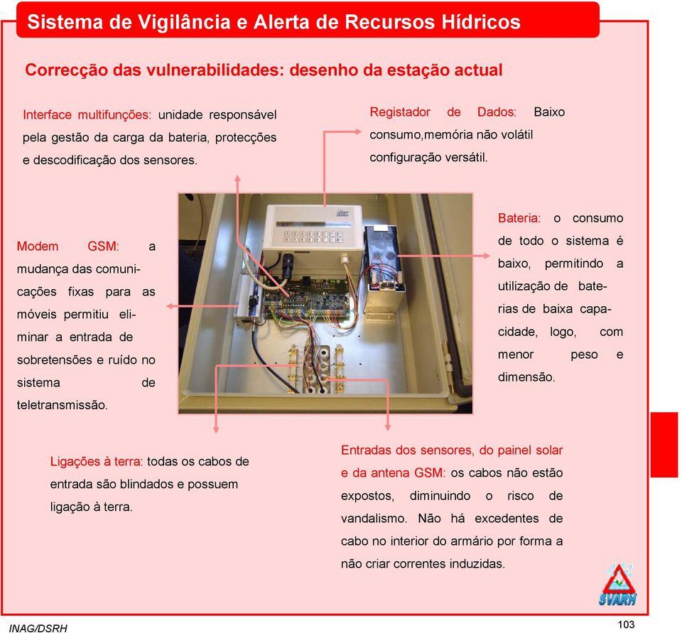 Modem GSM: a mudança das comunicações fixas para as móveis permitiu eliminar a entrada de sobretensões e ruído no sistema de teletransmissão.