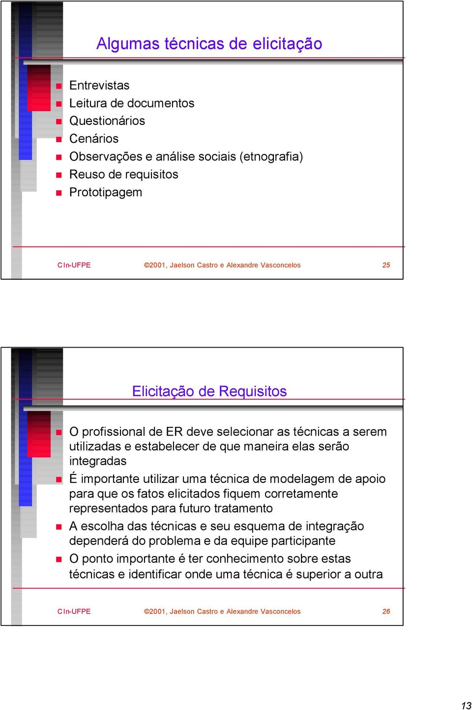 uma técnica de modelagem de apoio para que os fatos elicitados fiquem corretamente representados para futuro tratamento A escolha das técnicas e seu esquema de