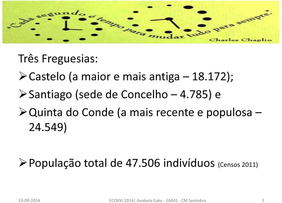 785) e Quinta do Conde (a mais recente e populosa 24.
