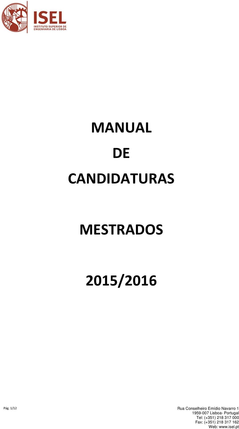 MESTRADOS 2015/2016