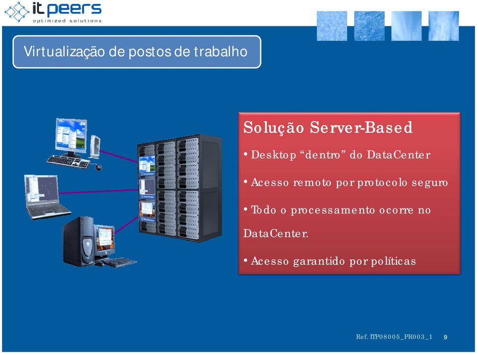 remoto por protocolo seguro Todo o processamento