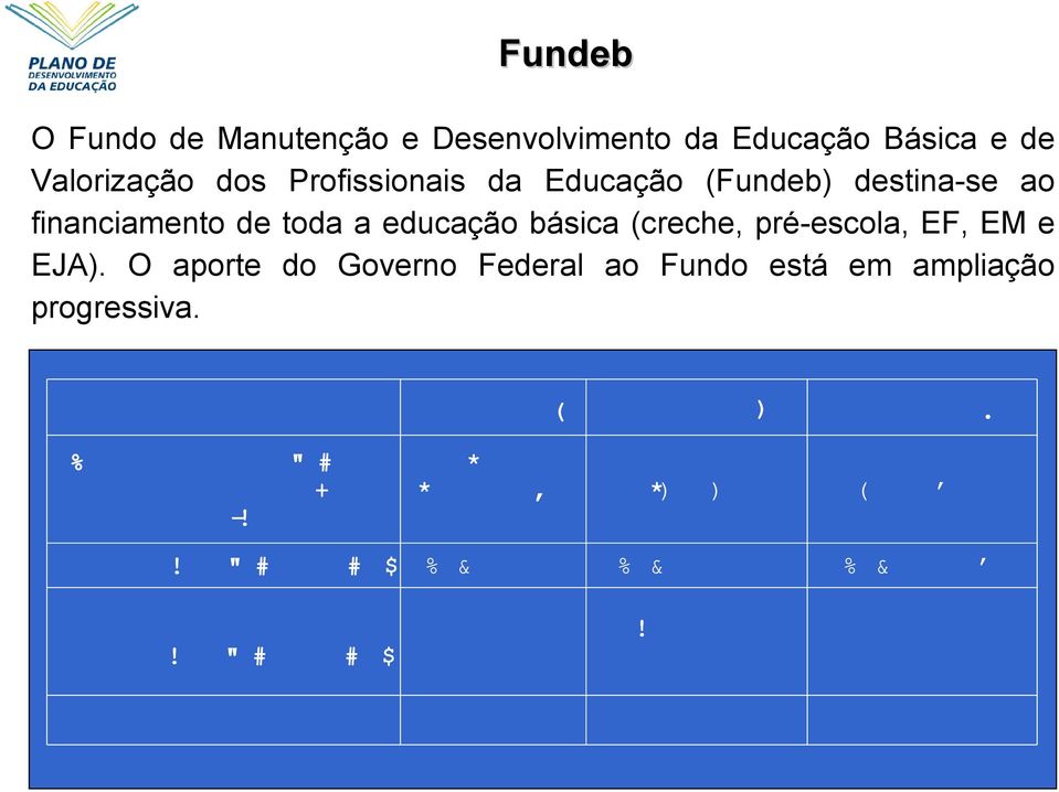 financiamento de toda a educação básica (creche, pré-escola, EF, EM e