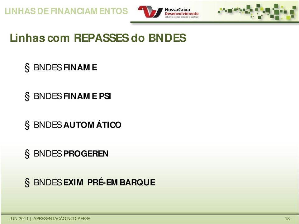 BNDES AUTOMÁTICO BNDES