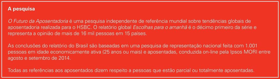 As conclusões do relatório do Brasil são baseadas em uma pesquisa de representação nacional feita com 1.