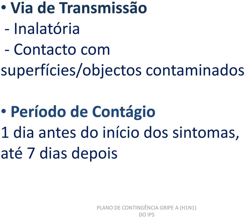 contaminados Período de Contágio 1