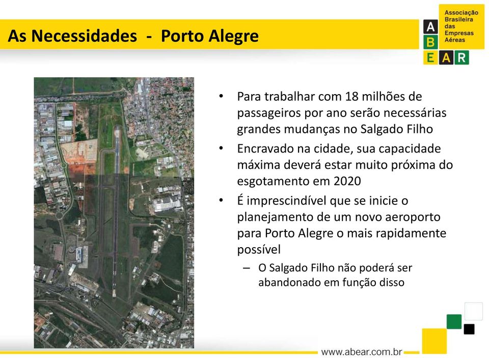 estar muito próxima do esgotamento em 2020 É imprescindível que se inicie o planejamento de um novo