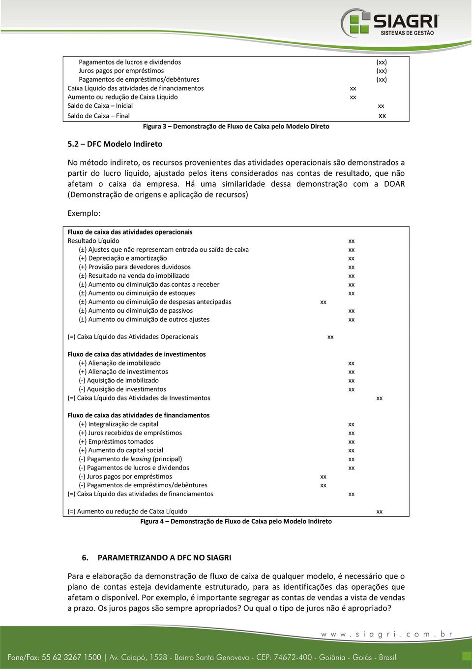 2 DFC Modelo Indireto () () () No método indireto, os recursos provenientes das atividades operacionais são demonstrados a partir do lucro líquido, ajustado pelos itens considerados nas contas de