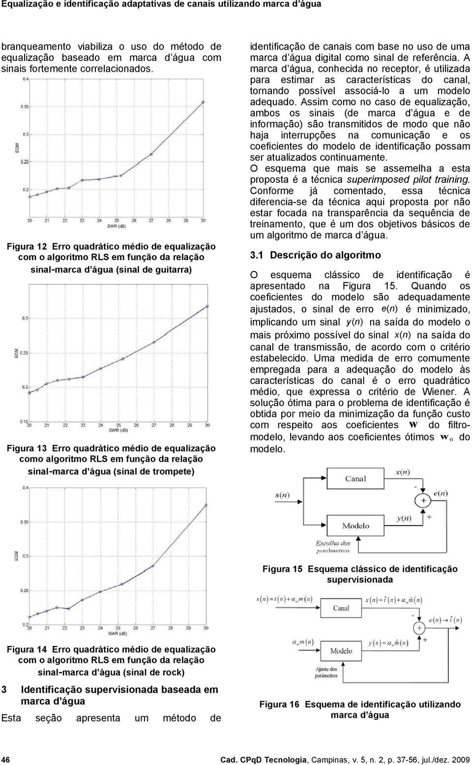 relação sinal-arca d água (sinal de tropete) identificação de canais co base no uso de ua arca d água digital coo sinal de referência.