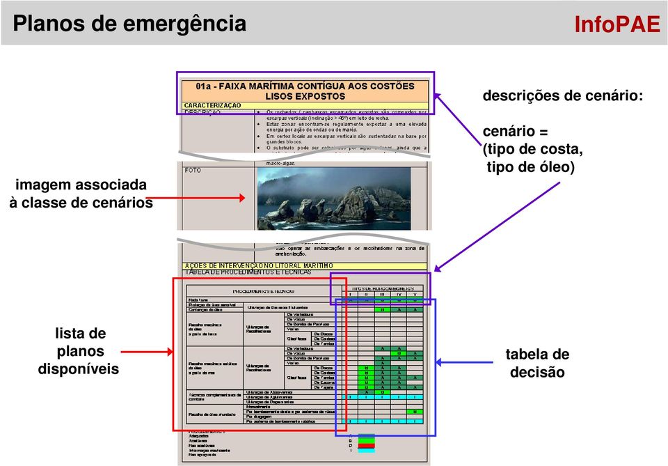 cenários cenário = (tipo de costa, tipo