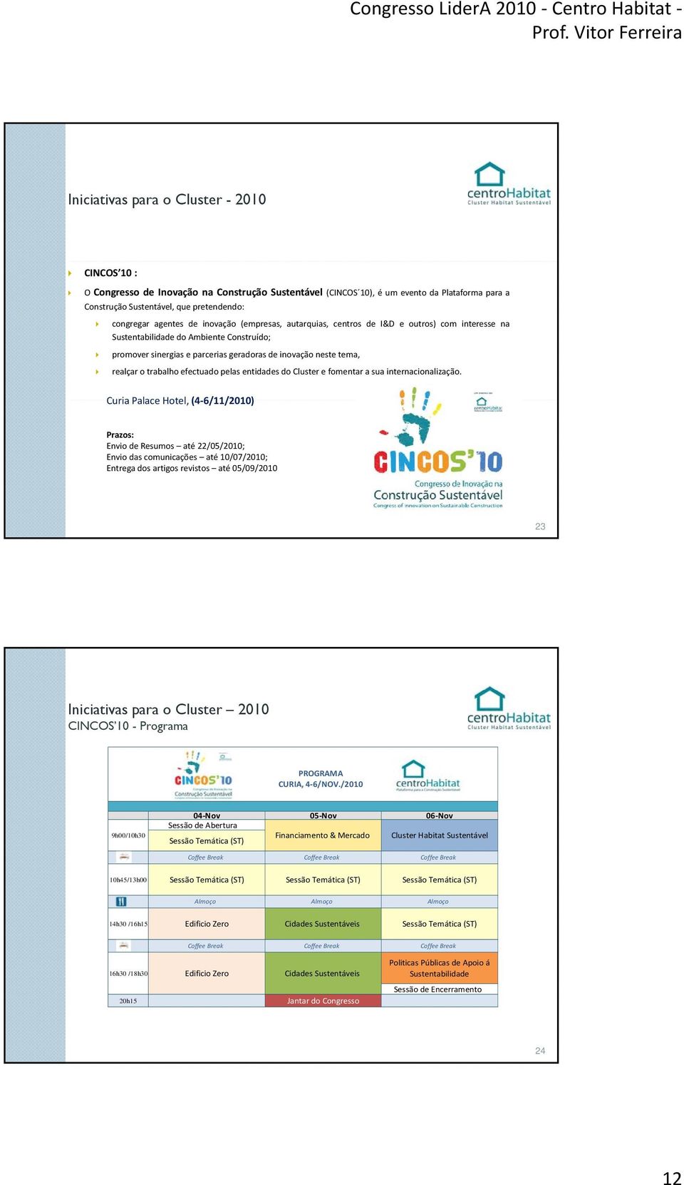 efectuado pelas entidades do Cluster e fomentar a sua internacionalização.