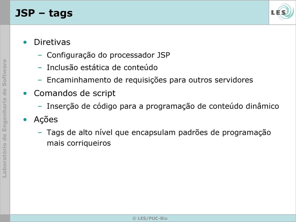 de script Inserção de código para a programação de conteúdo dinâmico