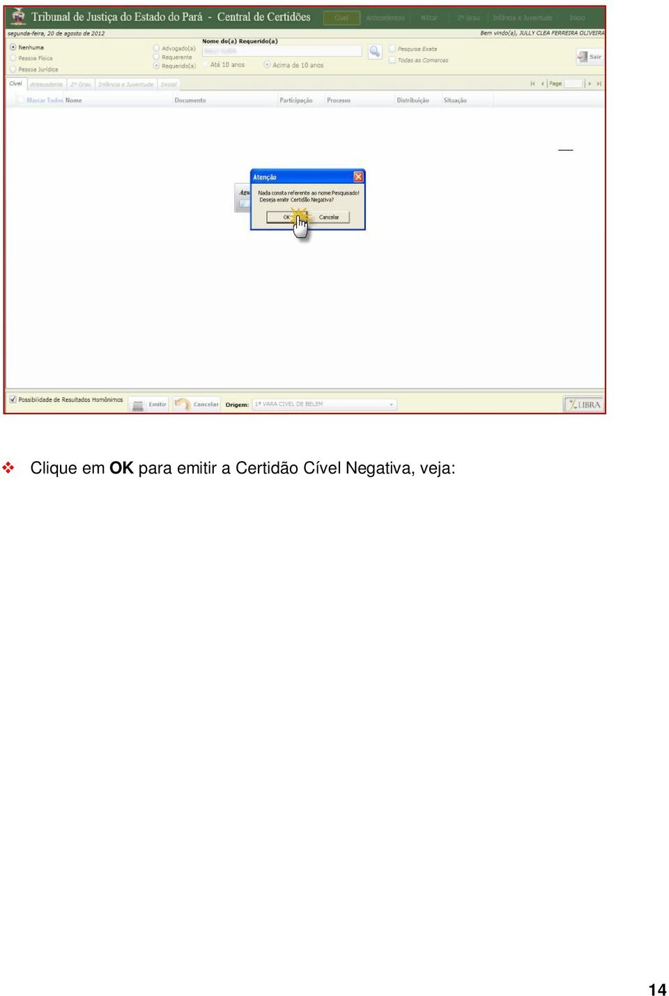 Certidão Cível